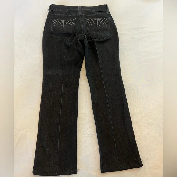 NYDJ Women’s Straight, Rhinestone Emblished Jeans, Size 4P - Picture 4 of 6